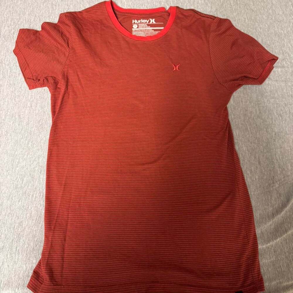 Hurley Premium Fit Striped T-Shirt Red
